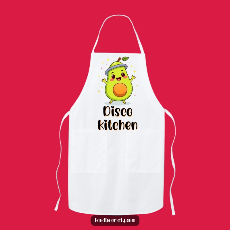Funny Disco Avocado Apron a Groovy Kitchen Accessory for Foodies