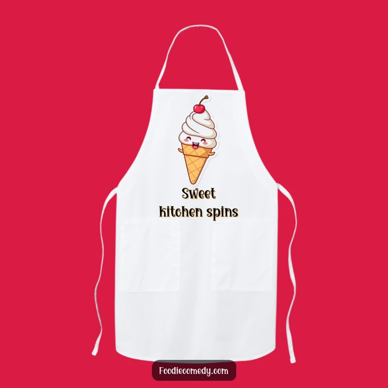 Funny Giggling Ice Cream Cone Apron - Bake Sweet Treats with Joy!