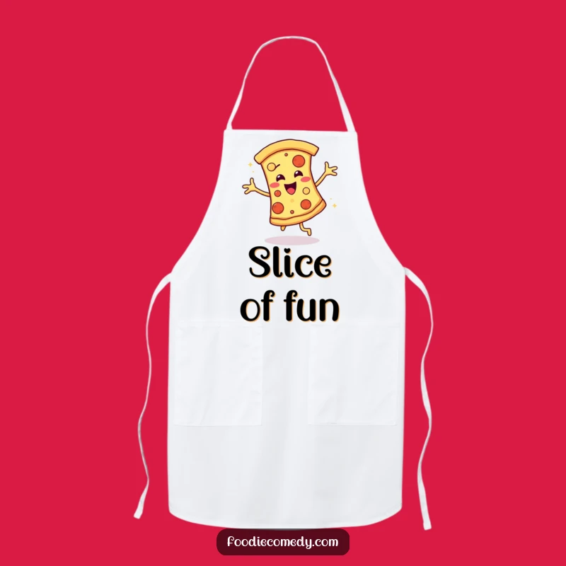 Funny Pizza Disco Groove Apron: Cook Up Fun in the Kitchen