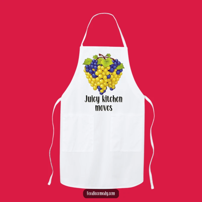 Funny Grape Bunch Apron: Cook with Rhythm and Fruity Flair!