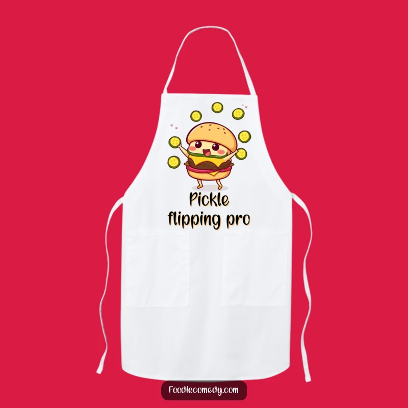 Funny Burger Juggling Apron - Kawaii Chef Gift