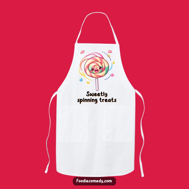 Funny Kawaii Lollipop Apron, Sweet Swirling Kitchen Gift
