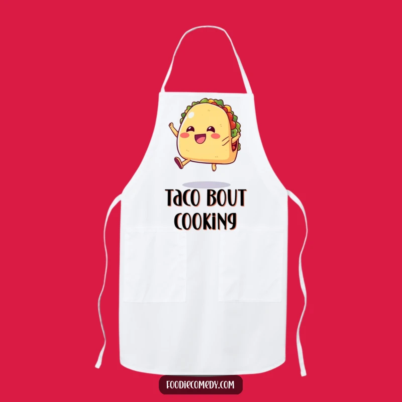 Funny Jumping Taco Apron - Hilarious Mexican Food Baking Gift