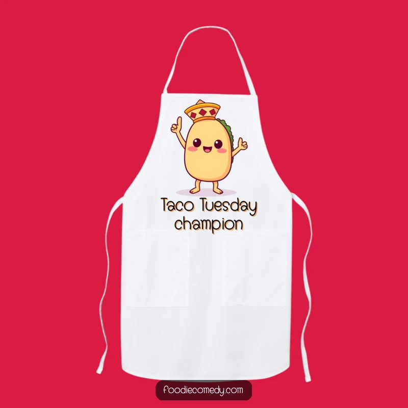 Funny Taco Dance Apron - Cute Kawaii Taco Kitchen Wear - Great Funny Gift