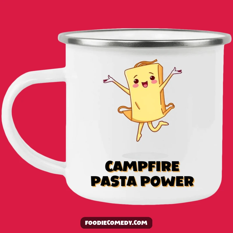Funny Pasta Ballet Camping Mug: Adventure-Ready Artistic Drinkware