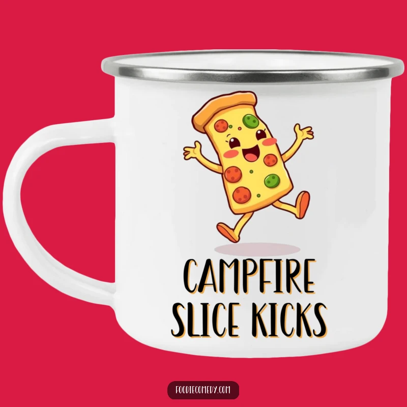 Funny Pizza Dancer Camping Mug: Fuel Your Adventures with Fun!
