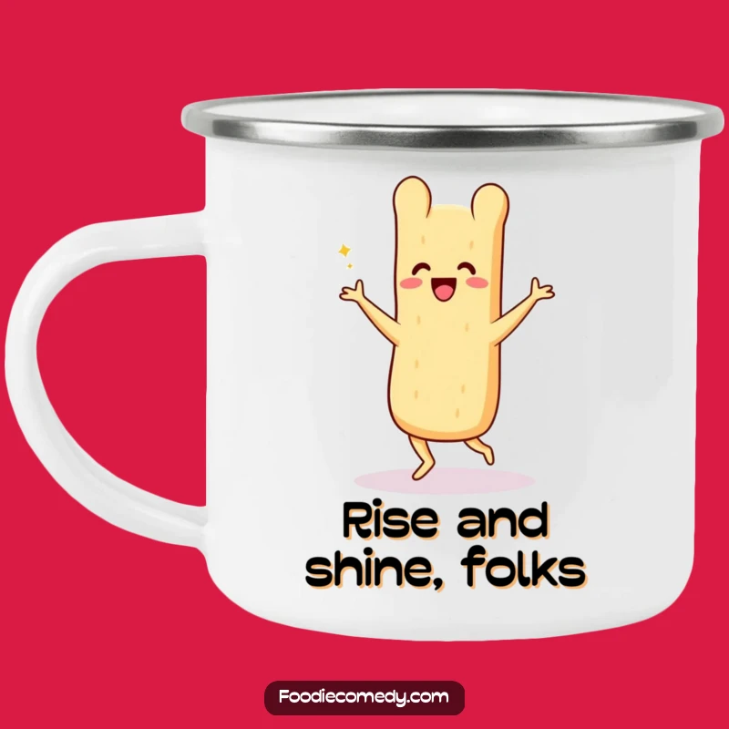 Funny Baguette Charleston Camping Mug - Adventure with a Bread-Based Beat