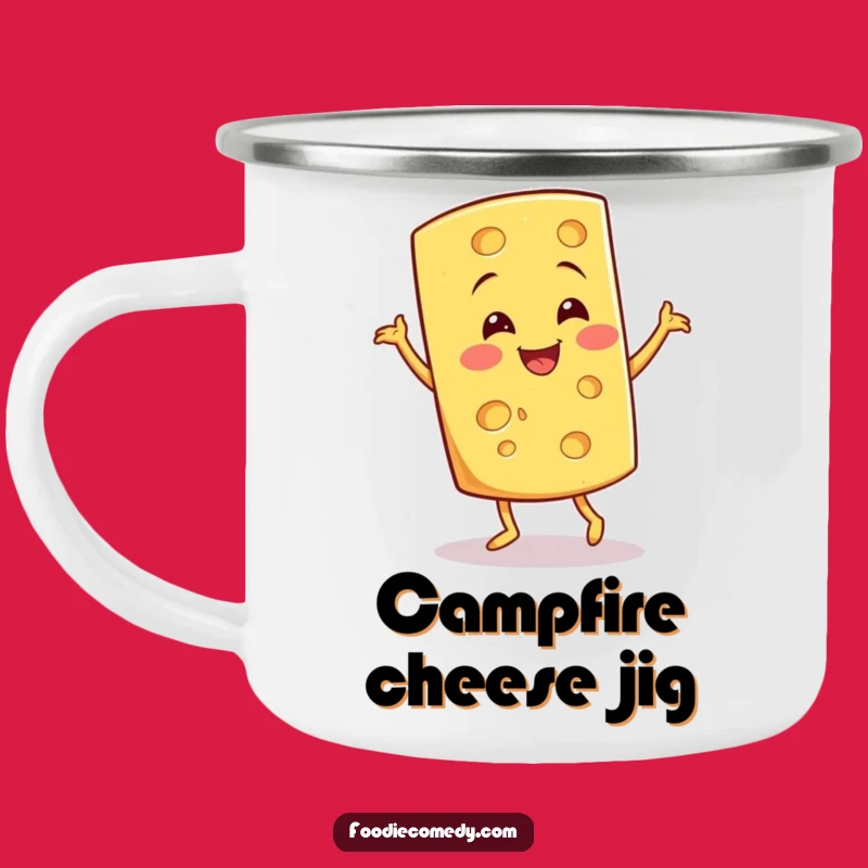 Funny Cheese Jig Camping Mug - Quirky Outdoor Treat