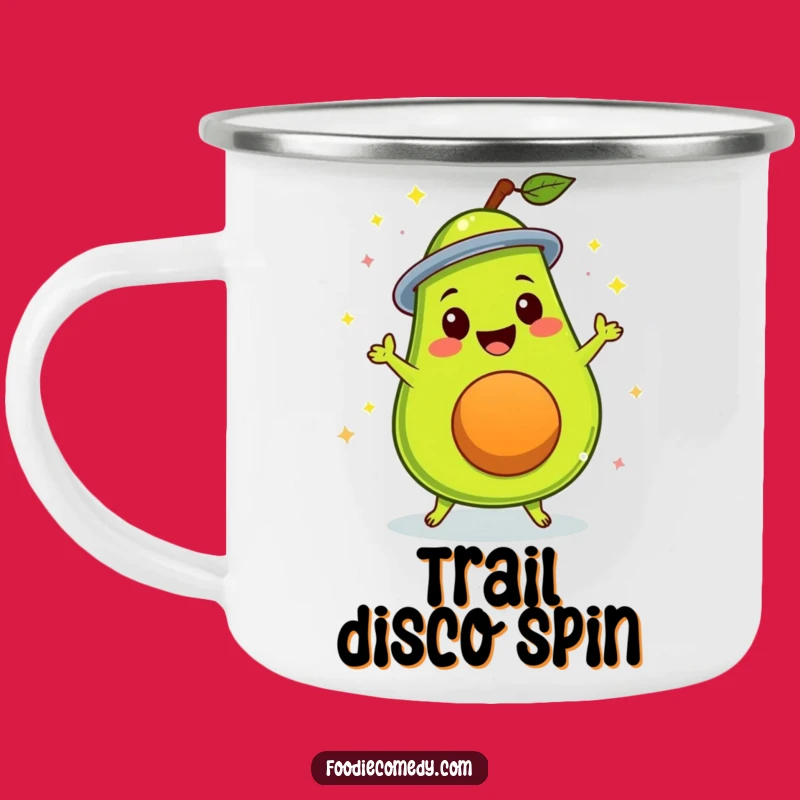 Funny Disco Avocado Camping Mug a Groovy Outdoor Companion