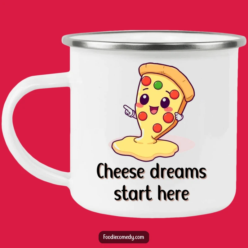 Funny Pizza Pointer Camping Mug - Durable Kawaii Pizza Outdoor Cup - Best Funny Gift