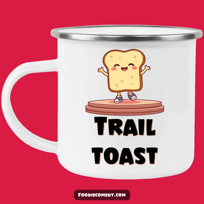 Funny Bread Hop Camping Mug: Giggling Starchy Character Cup, Perfect Humorous Gift