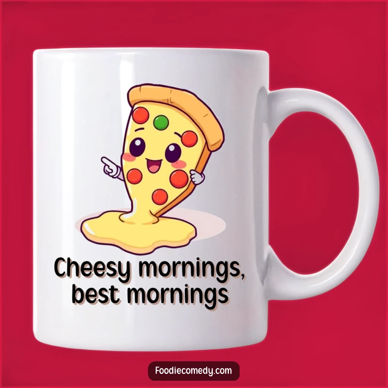 Funny Pizza Cheese Lover Mug - Enthusiastic Kawaii Pizza Slice Gift - Best Funny Gift