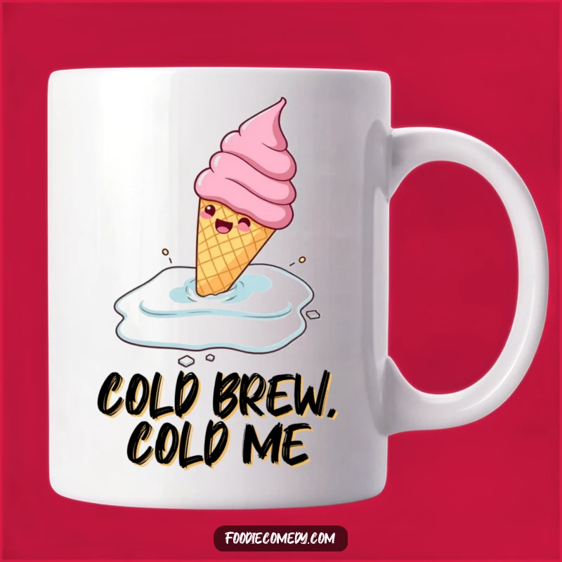 Funny Ice Cream Cone Sliding Mug: Gleeful Frozen Fun Gift for Dessert Lovers!