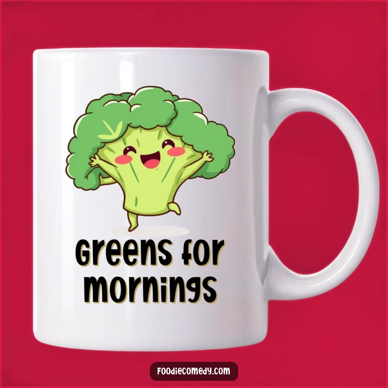 Funny Broccoli Dance Mug: Hilarious Veggie Lover Gift for Fun
