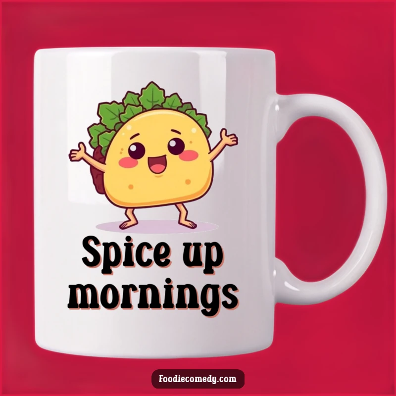 Funny Dancing Taco Mug - Groovy Food Humor, Fiesta Gift Idea!