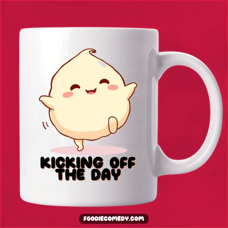 Funny Dumpling Kick Mug - Adorable Cartoon Food with Legs for a Joyful Sip