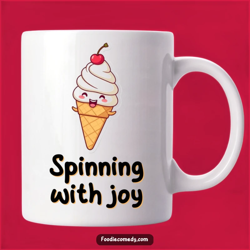 Funny Giggling Ice Cream Cone Mug - A Sweet Treat for Your Morning Brew