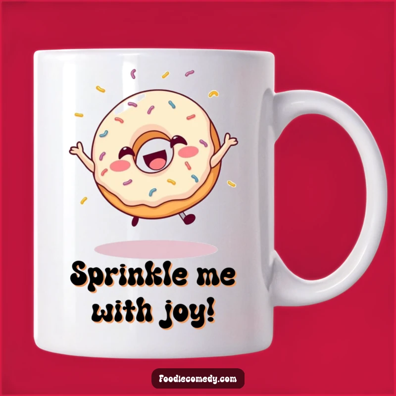 Funny Jumping Donut Mug - Hilarious Sprinkle Joy Gift for Donut Lovers