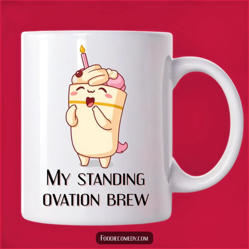 Funny Kawaii Cake Opera Bow Mug: A Hilarious Gift for Sweet Treat Lovers