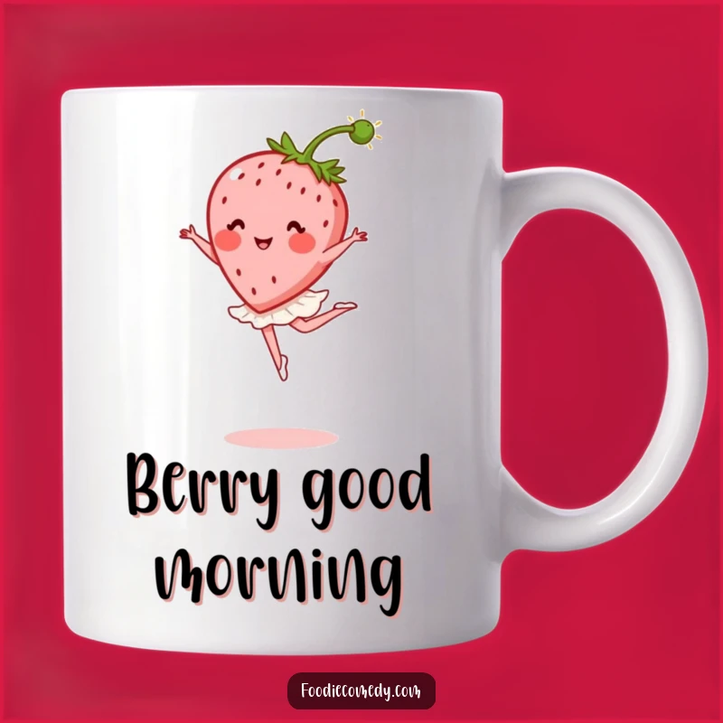 Funny Strawberry Ballet Mug: Graceful Fruit Dancer, Perfect Funny Gift For Dance Lovers!