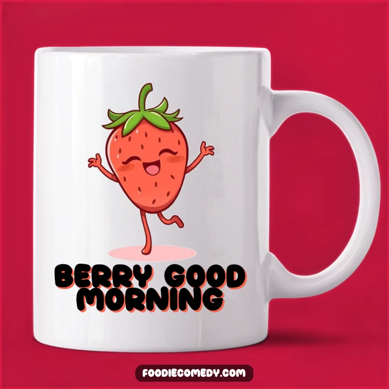 Funny Strawberry Flamenco Mug - Giggles Guaranteed!