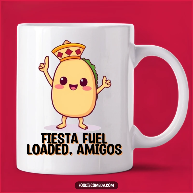 Funny Taco Victory Dance Mug - Adorable Kawaii Taco Gift for Fiesta Lovers