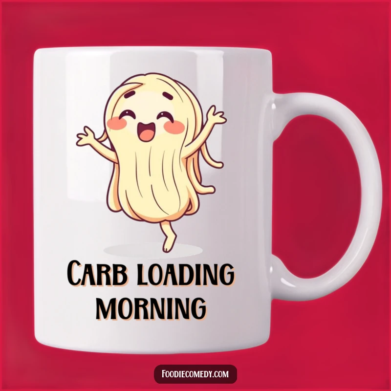 Funny Wiggling Noodle Mug - Hilarious Dancing Food Cartoon Gift