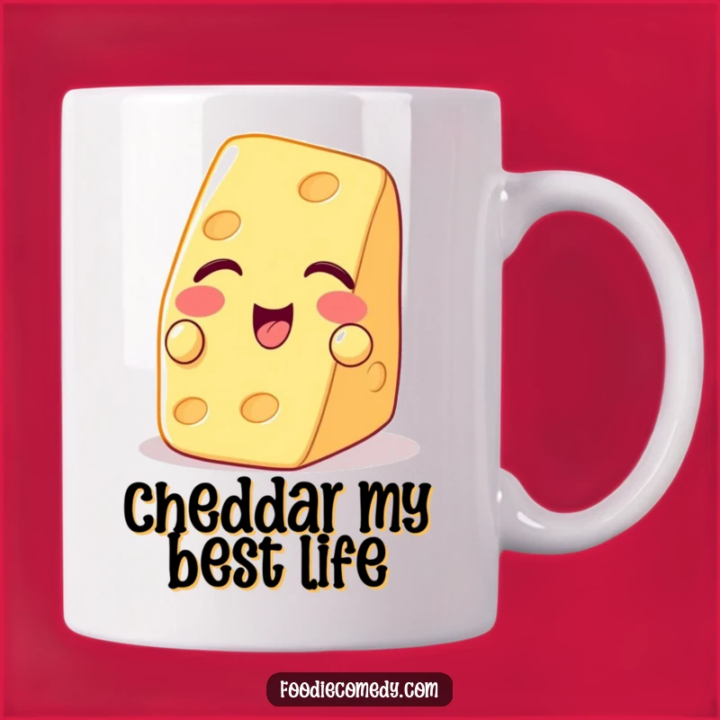 Funny Winking Cheese Mug - Hilarious Snack Gift for Cheese Lovers