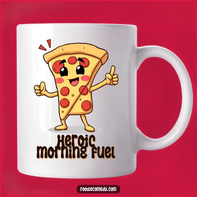 Funny Pizza Slice Hero Mug: Delicious Champion, Perfect Funny Gift for Foodies