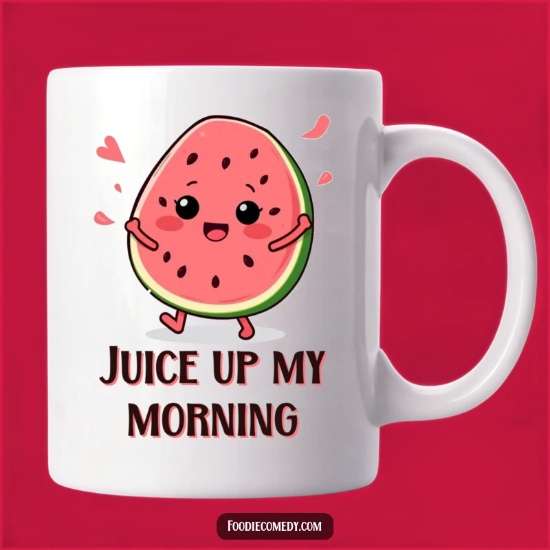 Funny Watermelon Groove Mug: A Seed-Spitting Slice Jamming Out, Perfect Funny Gift!