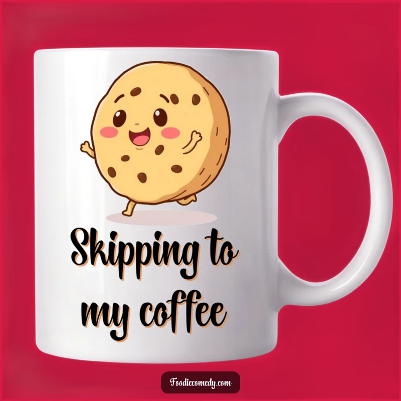 Funny Cookie Skip Mug: Happy Treat Doing a Joyful Skip, Perfect Gift