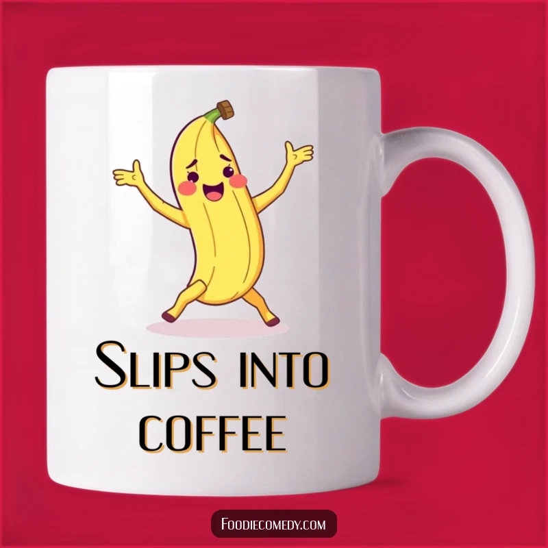 Funny Banana Peel Breakdance Mug: Hilarious Slip-Up Gift for Fun