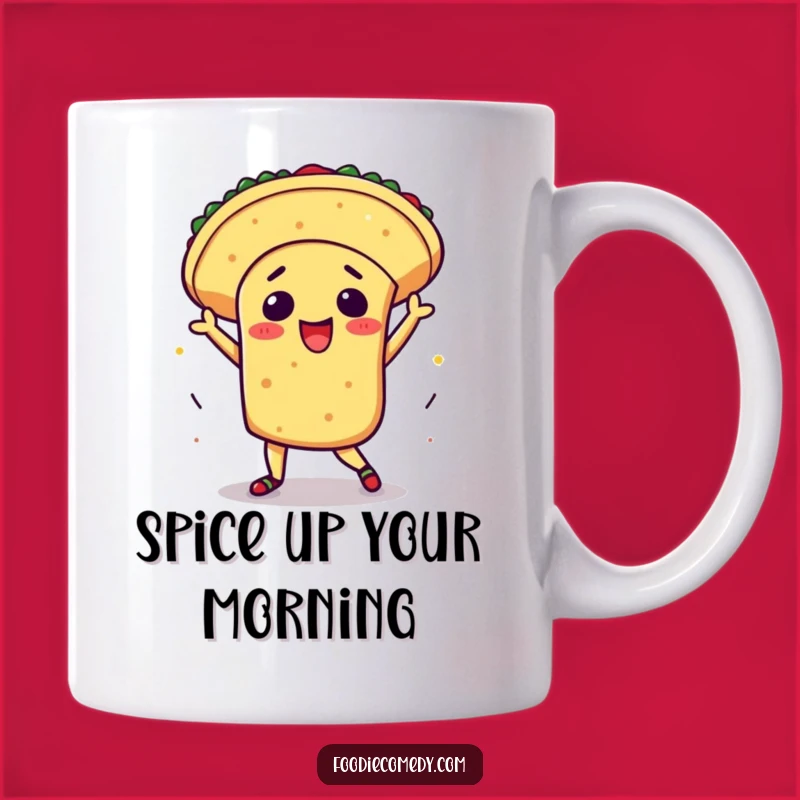 Funny Kawaii Taco Fiesta Mug: Hilarious Spicy Dance Gift