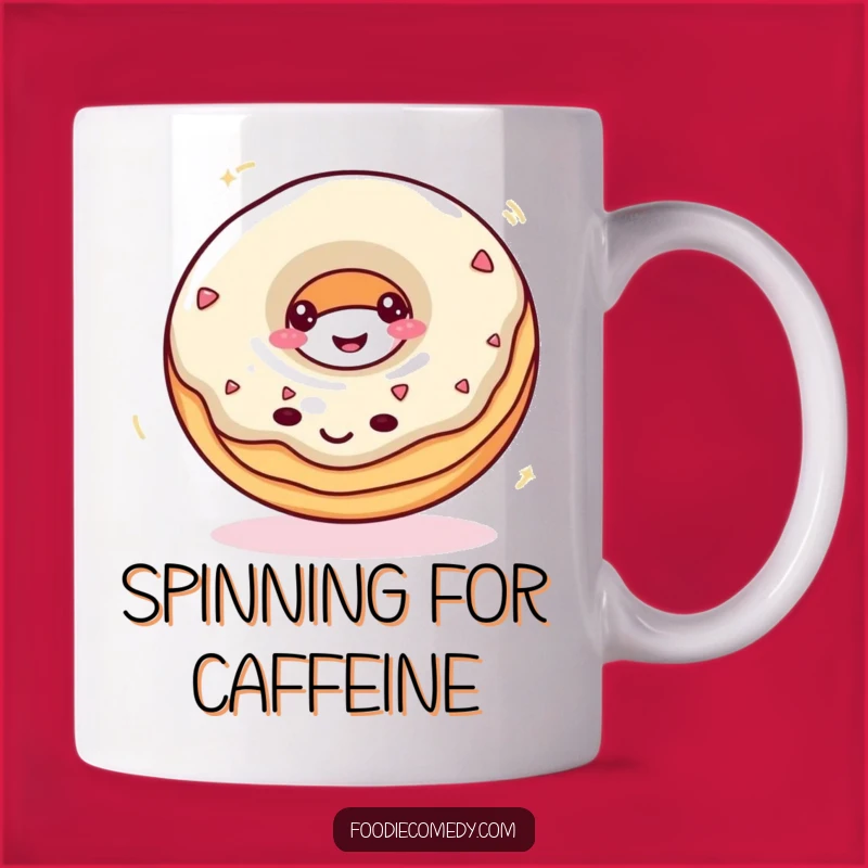 Funny Donut Spin Mug: Hilarious Dessert Lover Gift for Sweet Fun