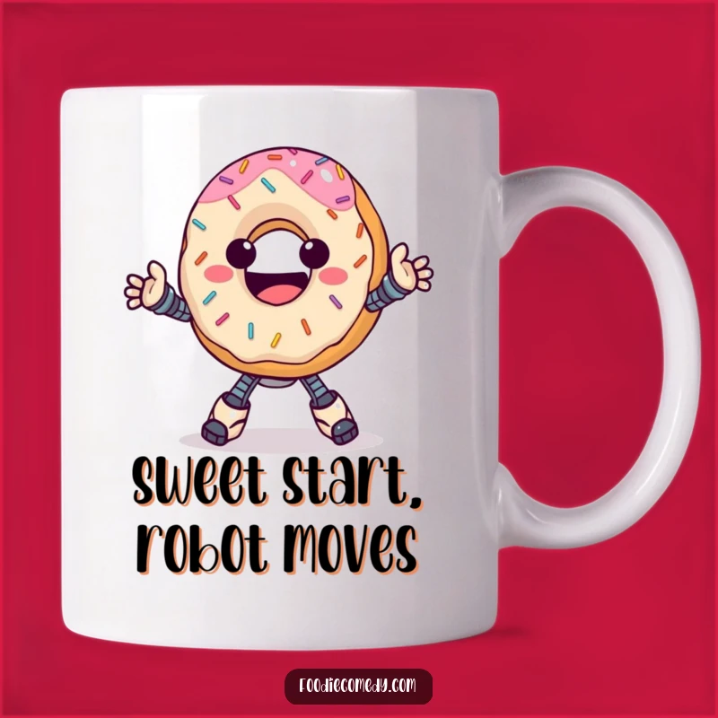 Funny Donut Robot Dance Mug: Hilarious Sweet Treat Gift for Fun Lovers