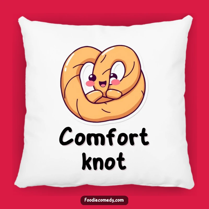 Funny Pretzel Twist Pillow: Happy Shape Fun - Cozy Humorous Accent