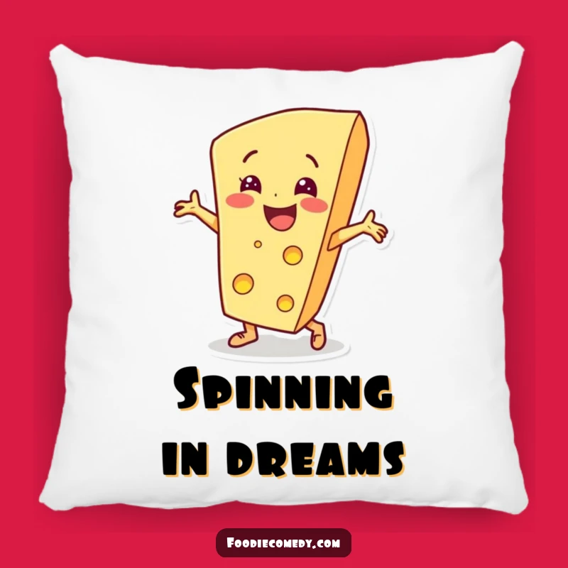 Comfy Funny Cheese Breakdance Pillow: Relax with Cheesy Dance Art