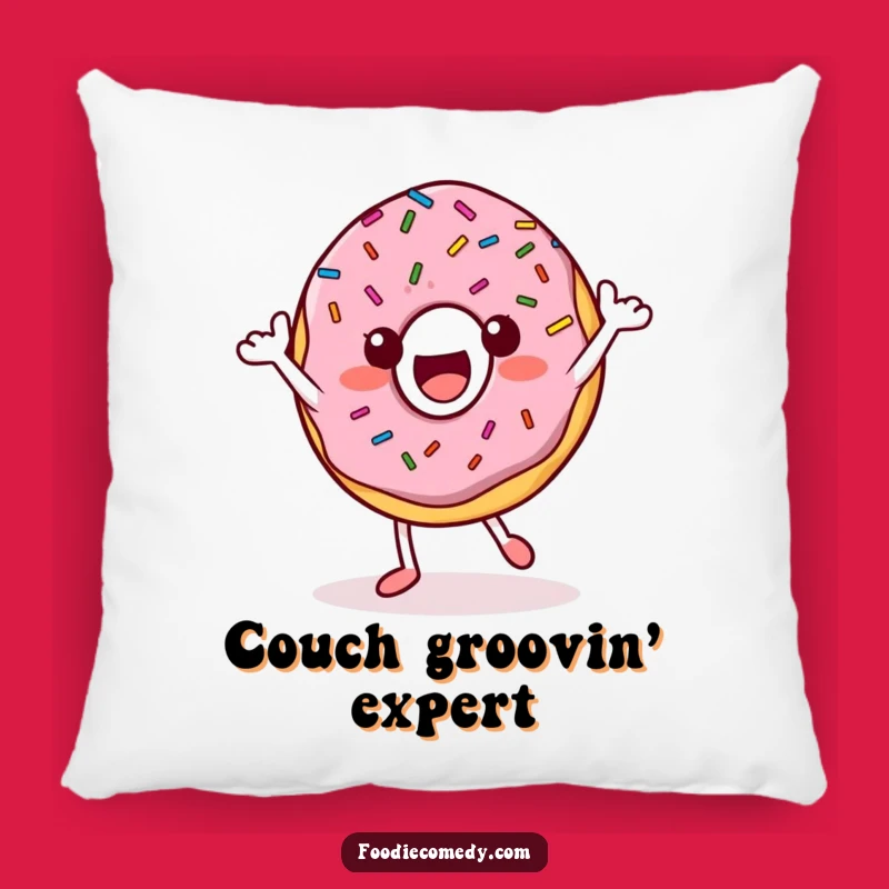 Funny Happy Donut Dance Pillow: Cozy Comfort and Fun