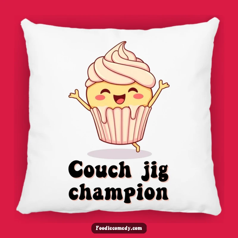 Funny Cupcake Pillow: Cozy Jigging Pastry Comfort, Humorous Dessert Decor Gift