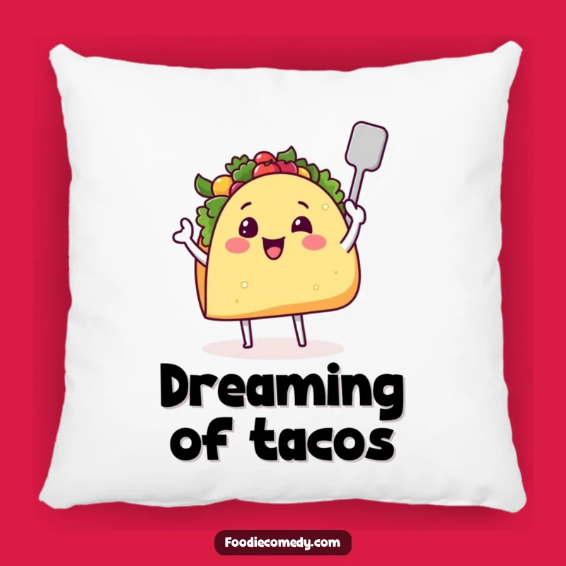 Cozy Funny Taco Chef Pillow: Soft Foodie Cushion, Ideal Funny Gift for Couch