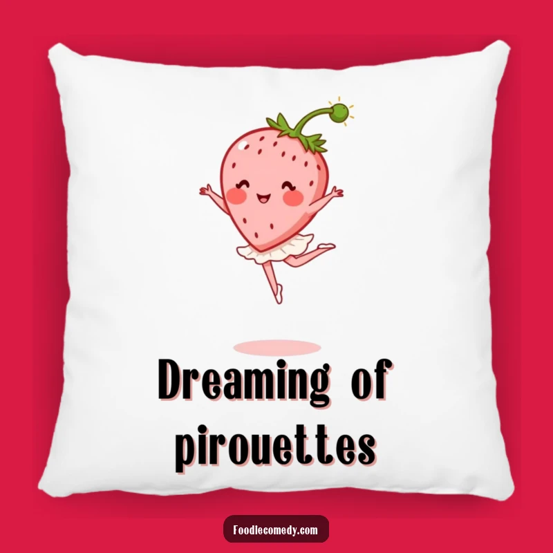 Funny Strawberry Ballet Pillow: Cozy Dancer Cushion, A Perfect Funny Gift For Naps!