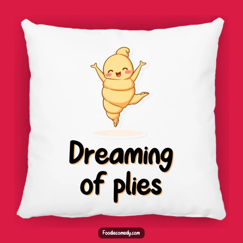 Soft Funny Croissant Ballet Pillow: Cozy Comfort with Elegant Humorous Design