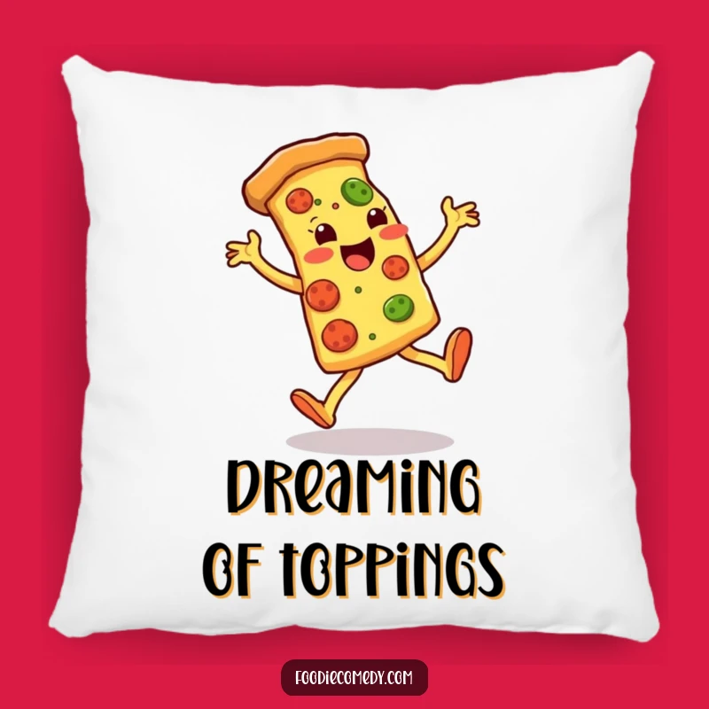 Funny Pizza Dancer Pillow: Lounge with a Slice of Humor!