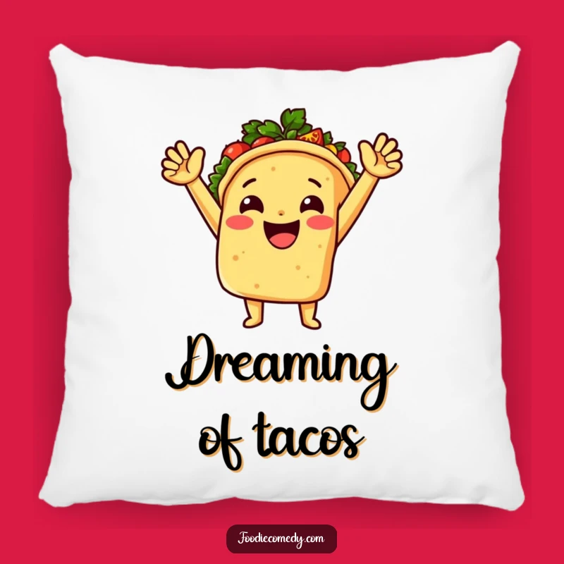 Funny Cheerful Taco Pillow - Spicy Salsa Accent for Cozy Comfy Fun