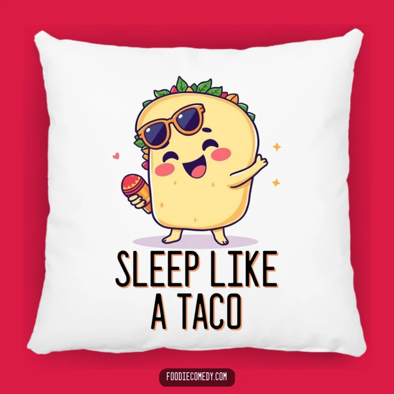 Funny Groovy Taco Pillow - Cozy Fiesta Decor!