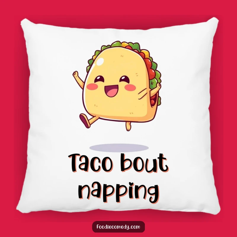 Funny Jumping Taco Pillow - Cozy & Hilarious Fiesta Cushion Gift