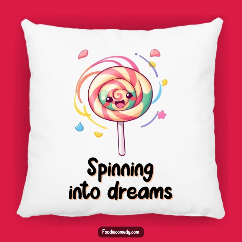 Funny Kawaii Lollipop Pillow, Cozy Swirling Cushion, Sweet Gift
