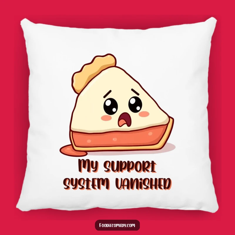Funny Lost Crust Pie Slice Pillow - Comfy Humor for Your Sofa