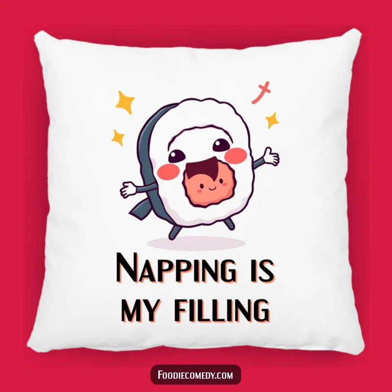 Funny Sushi Roll Jitterbug Pillow - Cozy Comfort with a Playful Twist