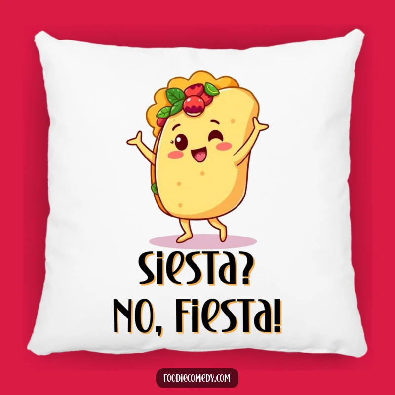 Funny Taco Salsa Dancer Pillow: Snuggle Up with this Hilarious Foodie Decor!